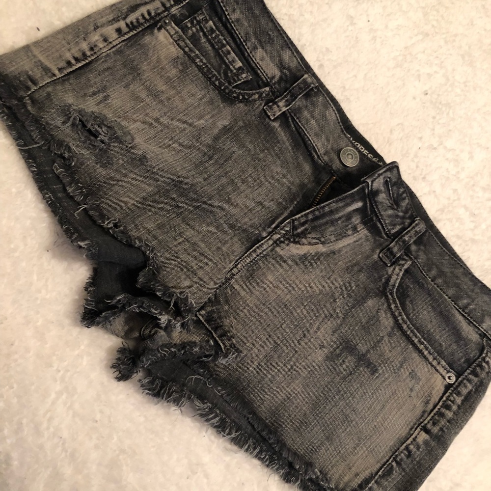 Black jean shorts